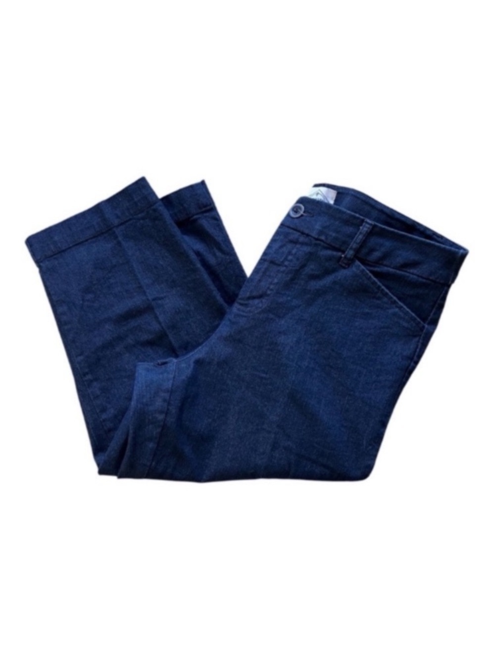 St. John’s Bay Dark Wash Capri Jeans Size 6 Mid Rise Stretch Denim Capris